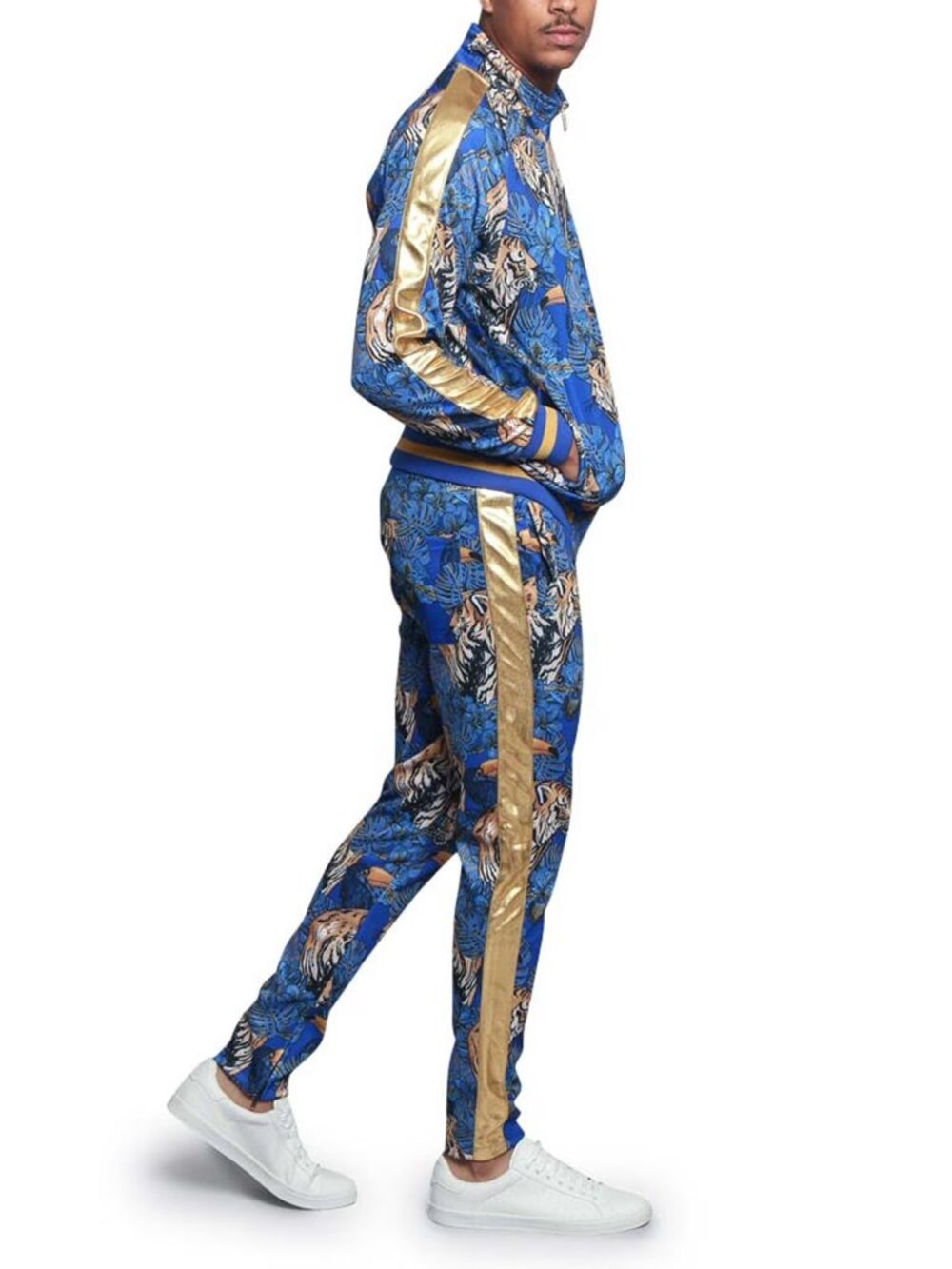 G-Style USA Men's Royal Tiger Tracksuit Set Tulsa King Streetwear Blue Sz L